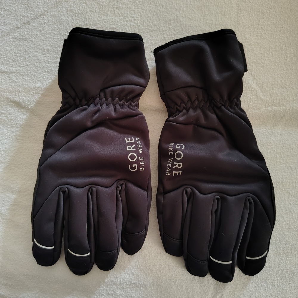 Gore Bike Wear Mens Cycling Gloves XXXL Black Windstopper Padded Palm Reflective